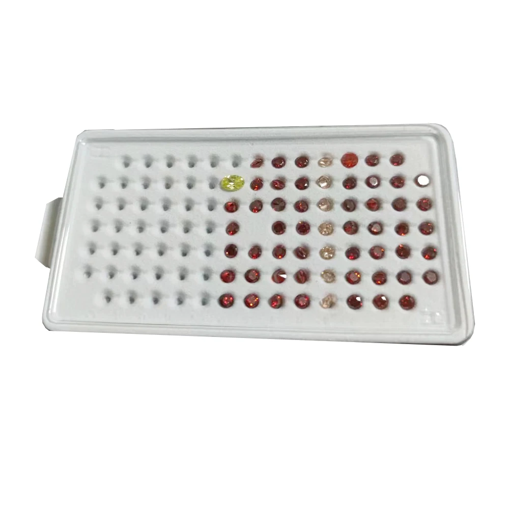 

Simple Style 100 Grid Diamond Storage Box 3-6mm Gemstone Jewelry Display Case Bare Stone Packaging Holder Tray White Black 10Pcs