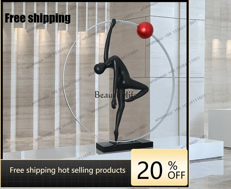 hot -Dance figure large sculpture hotel lobby stairwell floor ornament