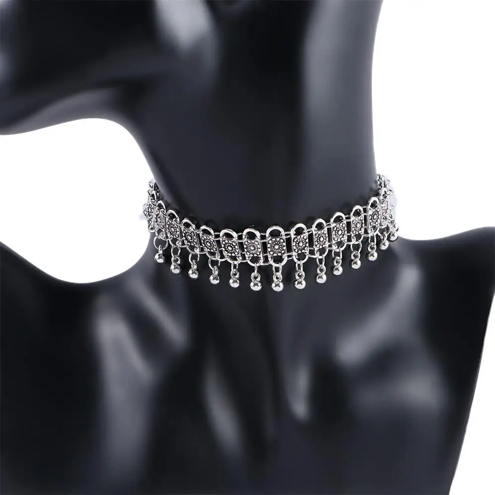 Gift Tassels Collar Statement Fashion Women Alloy Charm Choker Pendant Chain Necklace Jewelry