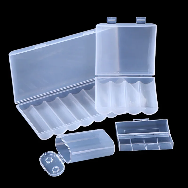 1/3PCS 1 Section/2 Section/4 Section/8 Section 21700 Battery Anti Fall Protection Box 21700 Battery PP Plastic Storage Box