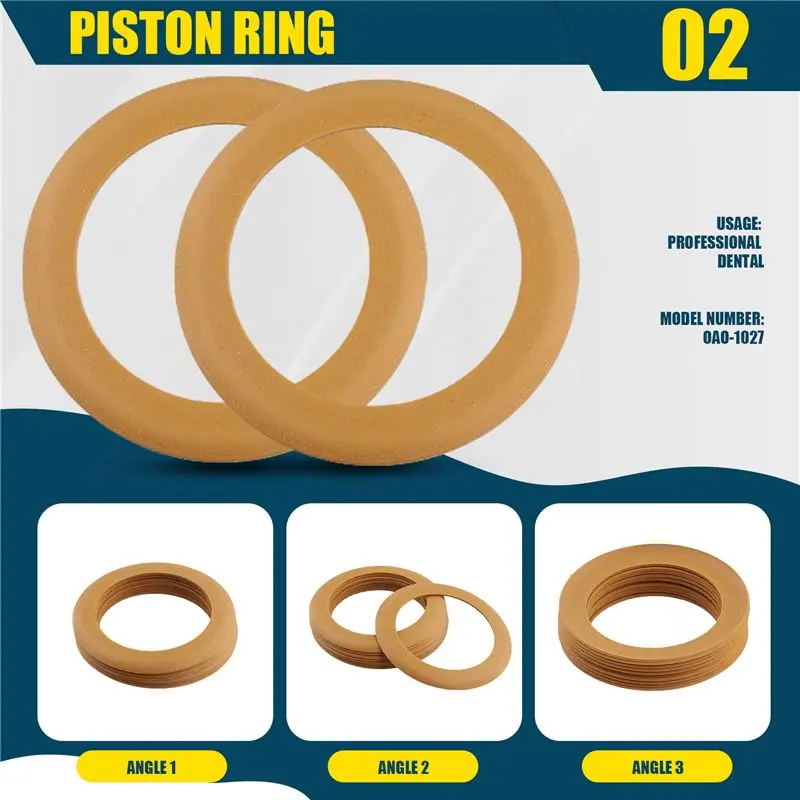 ABLK 10Pcs 1100W Compressor Use Pistons Polyimide Rubber Ring Oil Free Air Compressor PTFE Rings