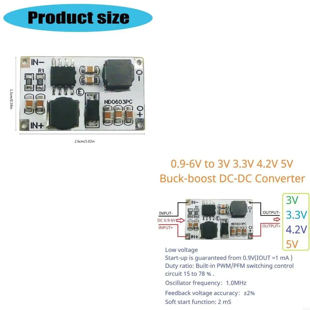 

0.9V 6V To 3V/3.3V/4.2V/5V Auto Converters Regulator Module ND0603PC For Various Batteries HX5E