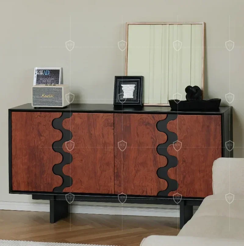 

Retro Style Solid Wood Sideboard Nordic Simple Storage Cabinet Living Room TV Cabinet Italian Side Cabinet