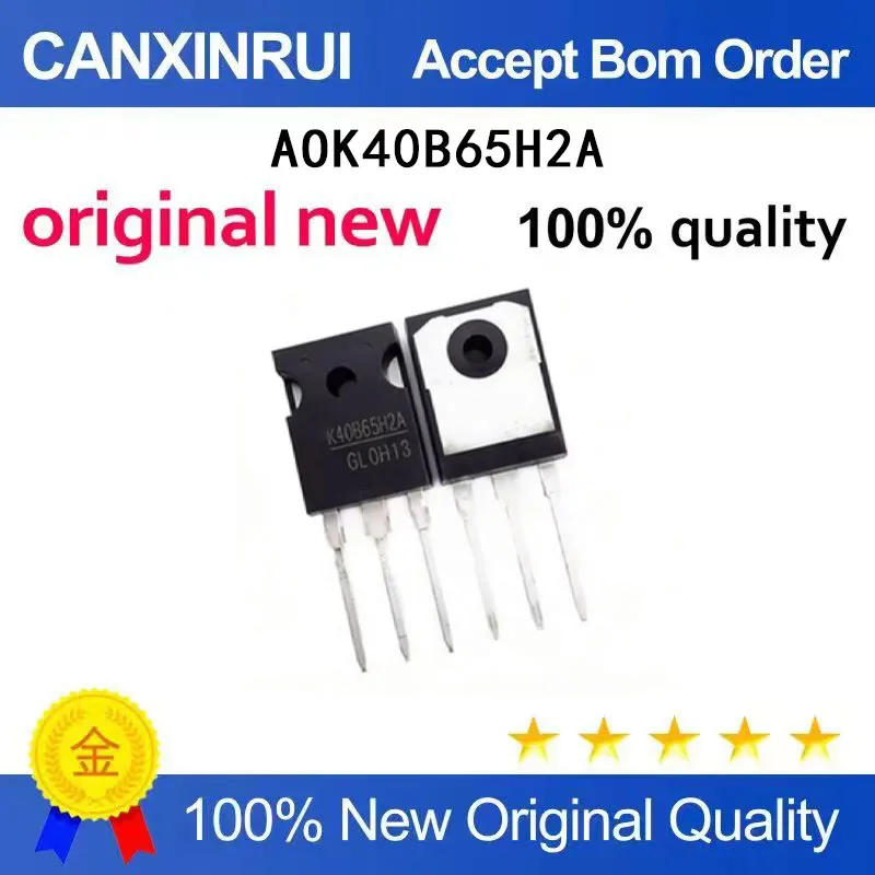 

(5-100 Pieces) Brand new original AOK40B65H2A K40B65H2A TO-247 inverter dedicated IGBT single tube chip