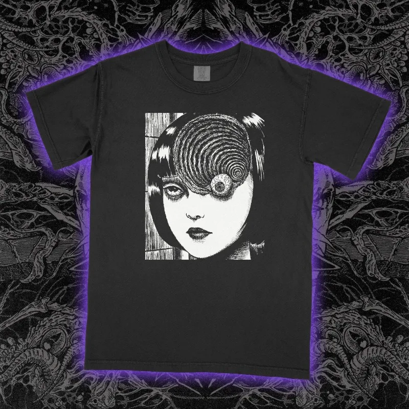 Whirlpool Eye Ito Runji Manga Horror Pattern Herren-T-Shirt, Sommer, neue lässige Mode, gleicher Stil für Herren und Damen