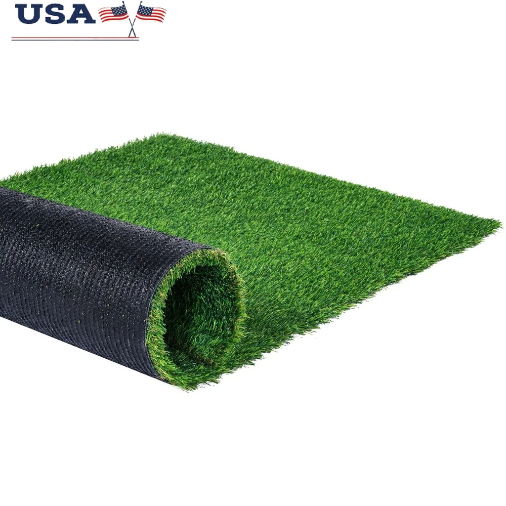 

5x10ft Artificial Grass Turf High-Density Synthetic Lawn Rug Durable PP PE Material Easy Installation Drainage Design Indoor