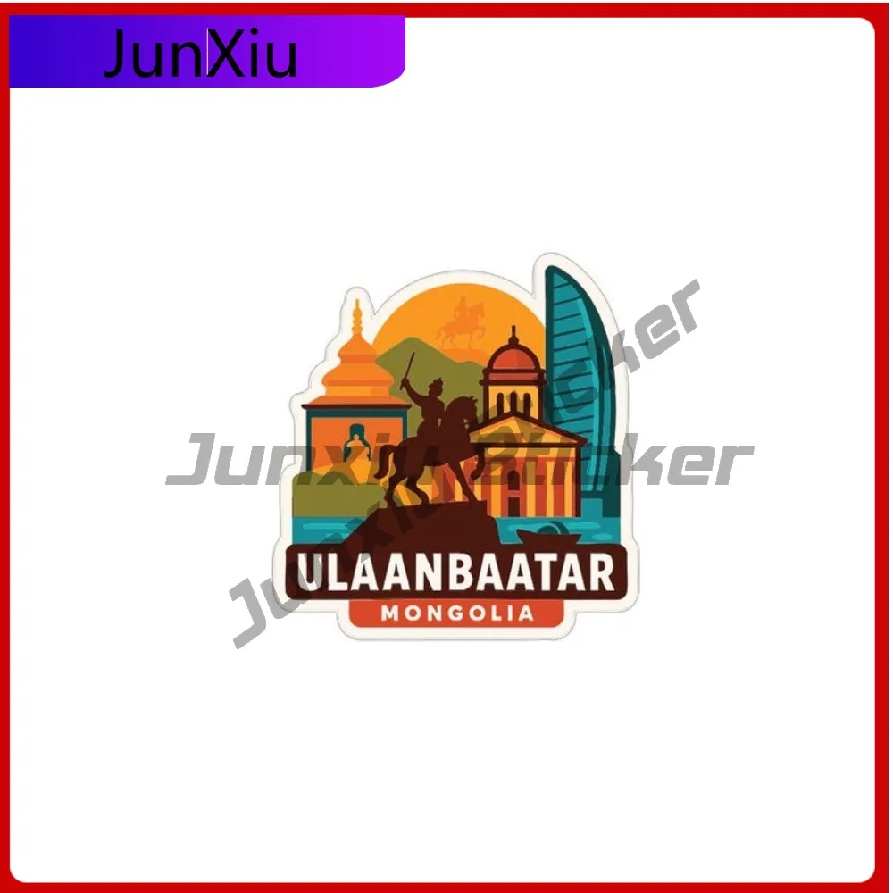 

Ulaanbaatar Mongolia City Travel Vacation Sticker Vinyl Waterproof Decal Cover Scratches Accessories Suv Window Screen Camping