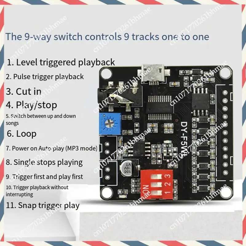 -A21Z DY-F5WL 5W Sprachwiedergabemodul, das Micro-SD-Karte MP3-Musikplayer für Arduino unterstützt