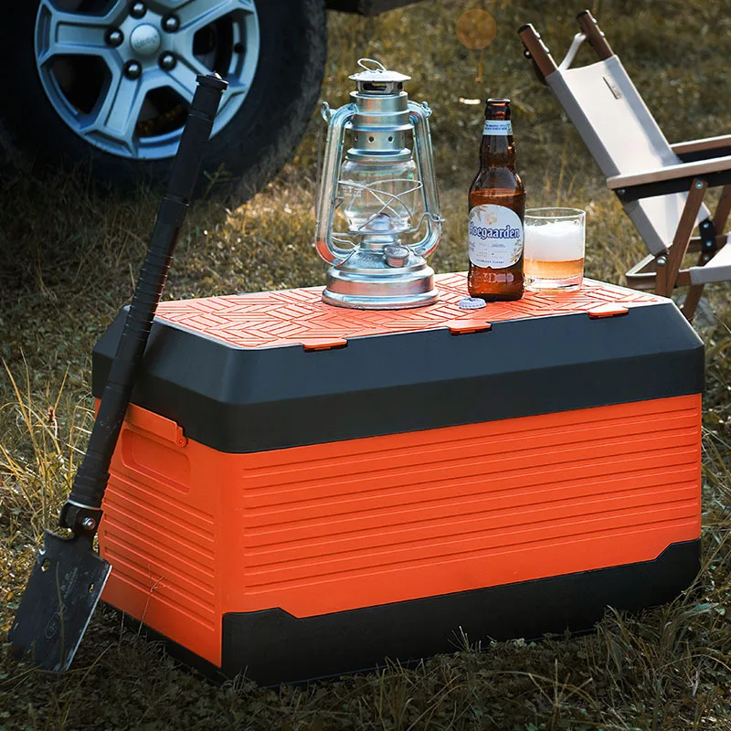 Outdoor Picnic Camping Storage Folding Box Double-Layer Snap-on Plastic Storage Box Car Trunk Storage Box