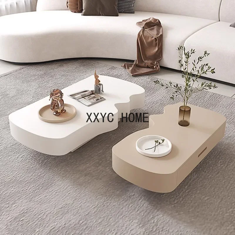 

Irregular Nordic Coffee Table Bedroom White Premium Modern Coffee Tables Books Design Table Basses Home Furniture