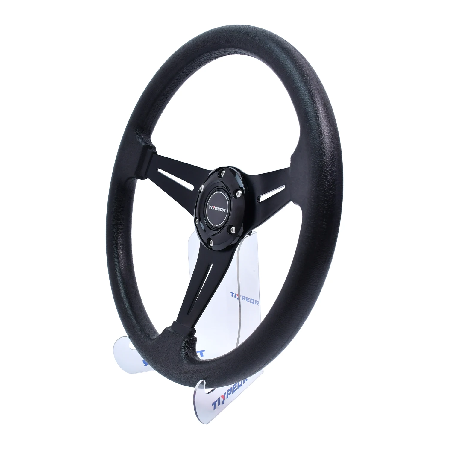 

Tiypeor 350mm Racing Drift Steering Wheel Black Steering Wheel for Simulate Gaming Sport Style