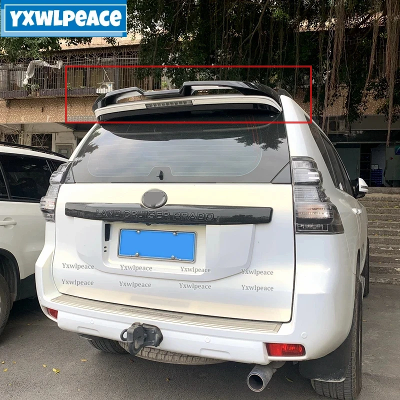 

For Toyota Cruiser Prado FJ150 FJ 150 2010-2018 ABS Plastic Unpainted Color Rear Roof Spoiler Trunk Car Rear Wing Decoration