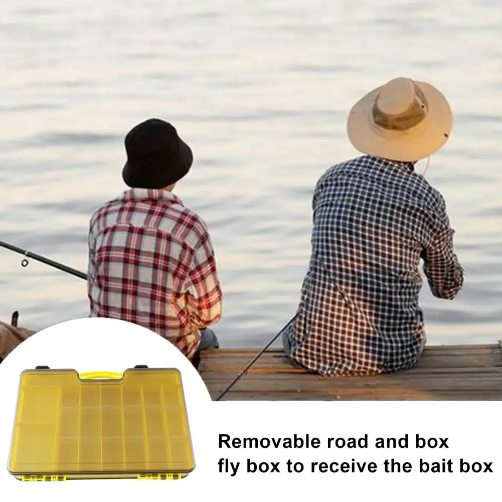 Heavy Duty Lure Box Lure Box with Adjustable Partitions Heavy Duty Waterproof Fishing Lure Box with Detachable Baffle for Baits