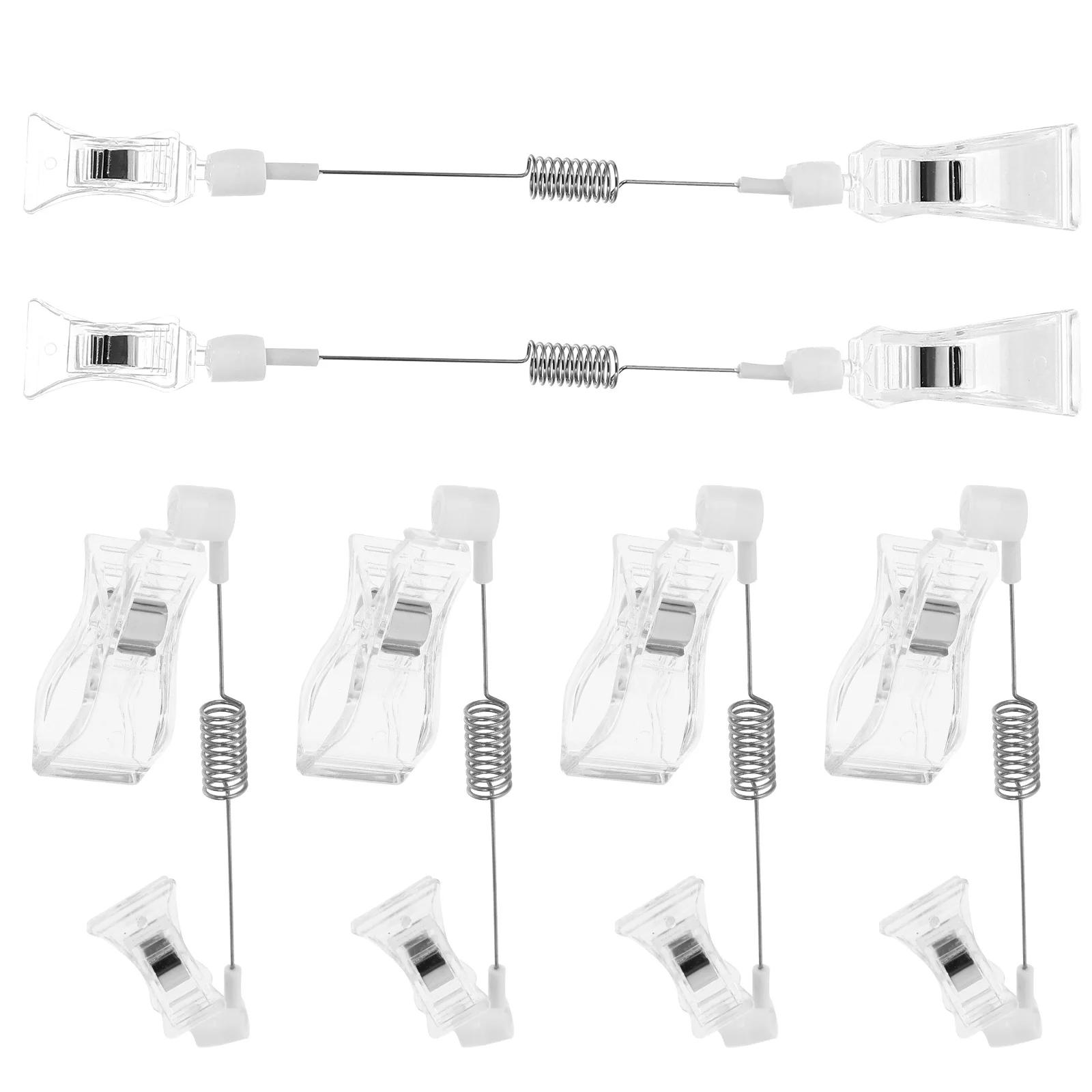 6Pcs Swivel Price Clips Clear Sign Holder Multi-Function Supermarket Merchandise Display Advertisement Sign Holders