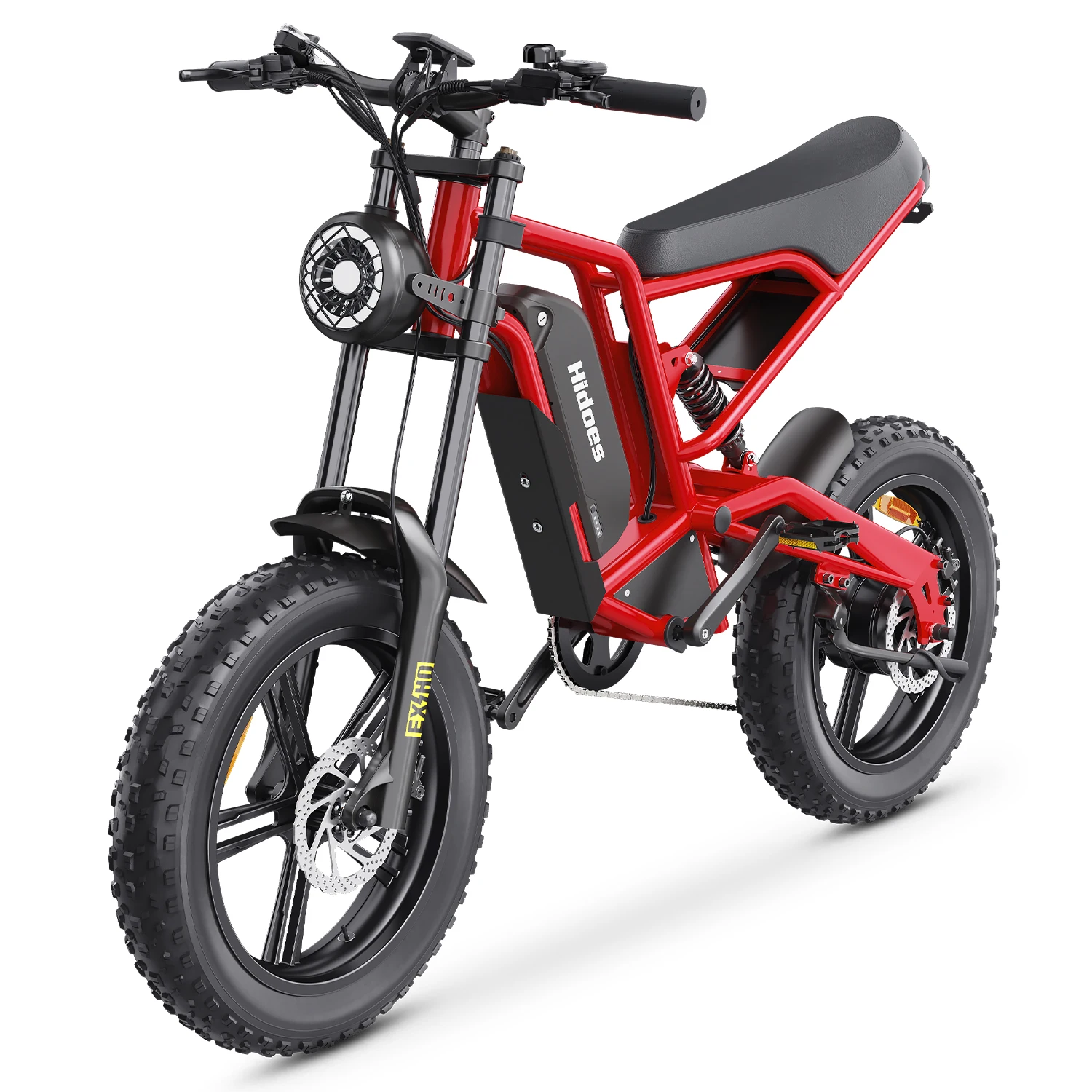 Hidoes B6 Elektrische Fiets 1200W Motor 48V15.6AH Lithium Batterij Motorfiets Elektrische Fiets 20*4 inch Vetband Sneeuw E-bike - afbeelding 2