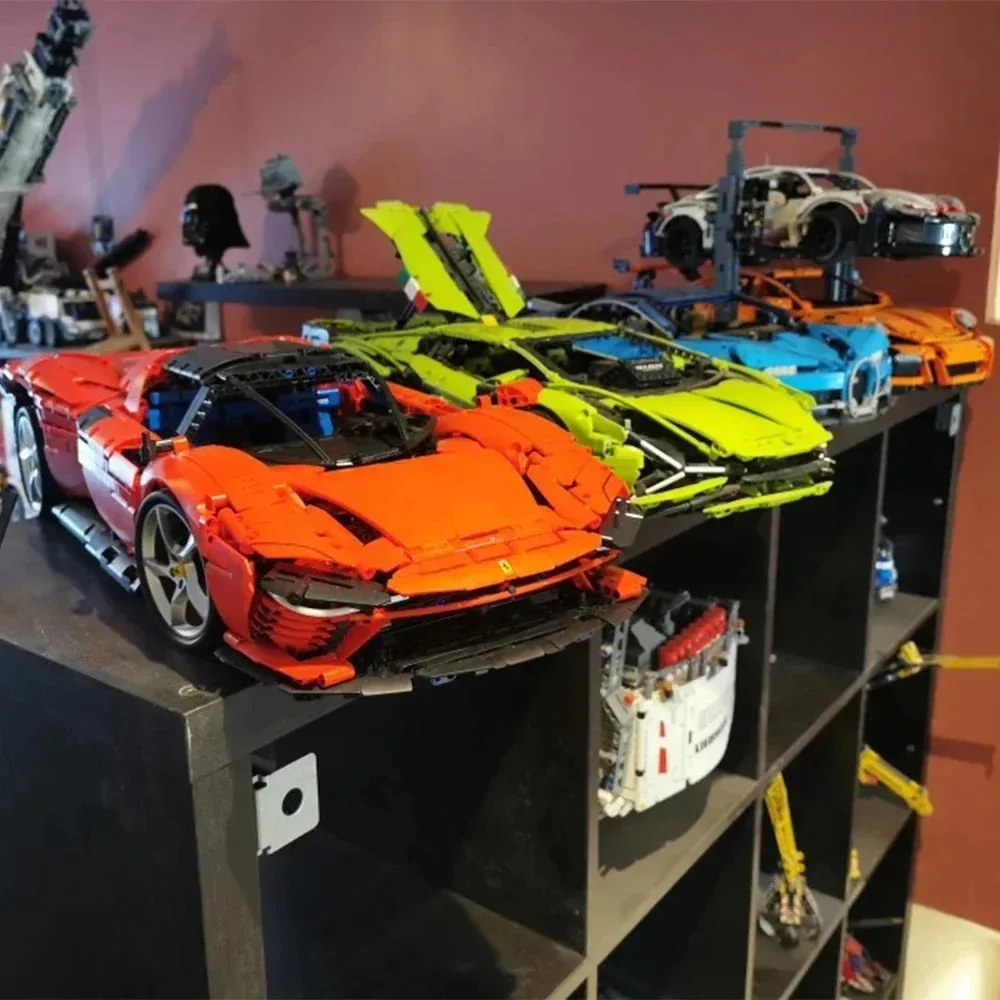 Klassisches Spielzeug, hochwertiges Sportwagenmodellbausteinspielzeug im Maßstab 1:8, Geburtstags- und Weihnachtsgeschenke für Jungen und Kinder