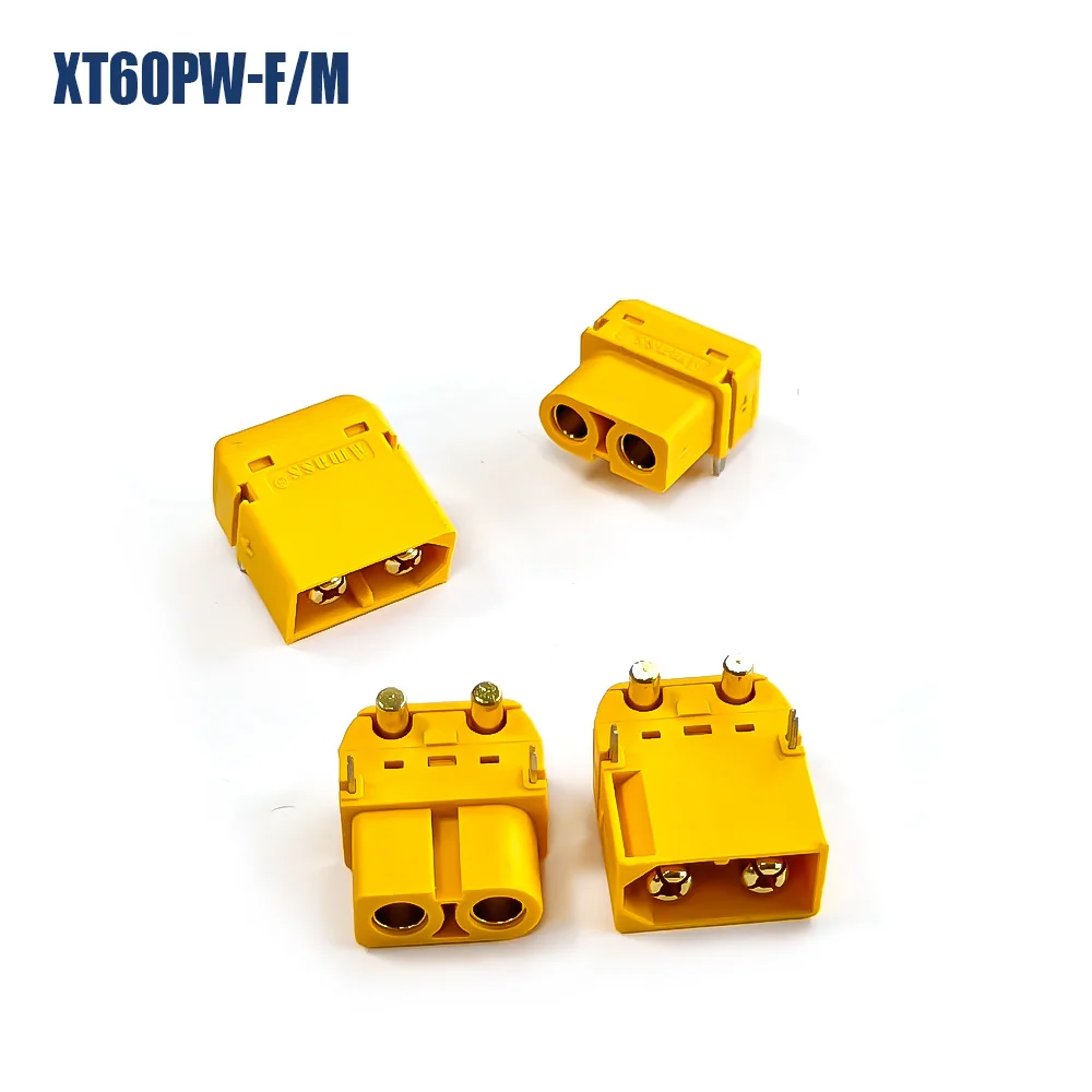 Amass-conectores dorados de latón para coche y avión, piezas de repuesto de juguete de control remoto, macho y hembra, XT60PW, 10/20/50 pares
