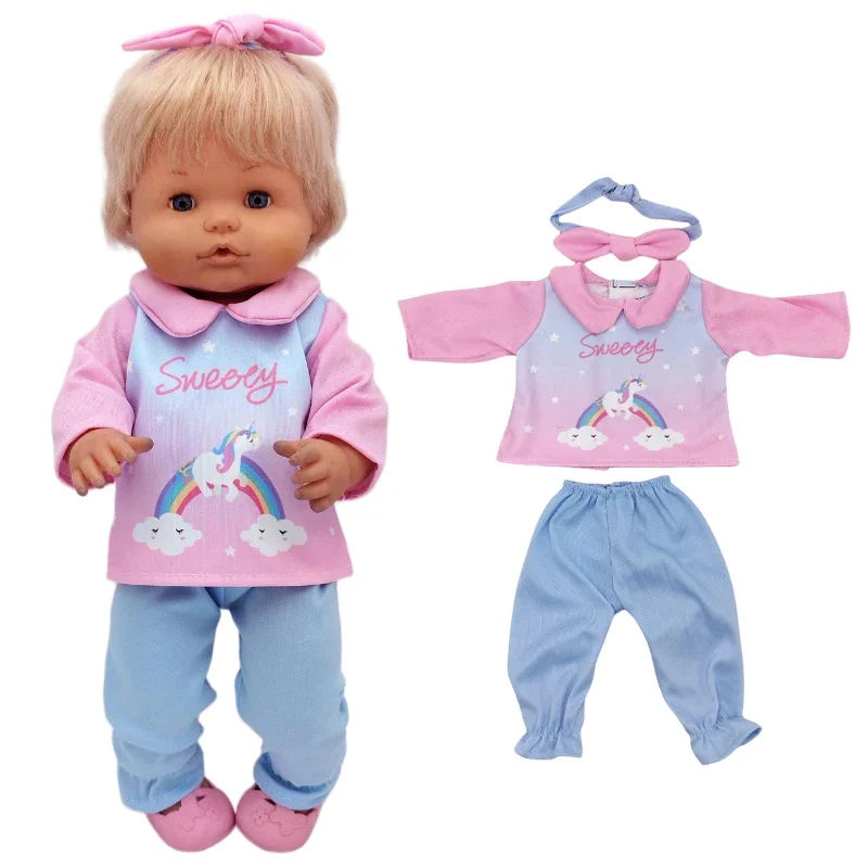 For 40cm Nenuco Baby Doll Boy Blouse Shirt Fit 38cm Ropa Y Su Hermanita Doll Clothes Casual Suit