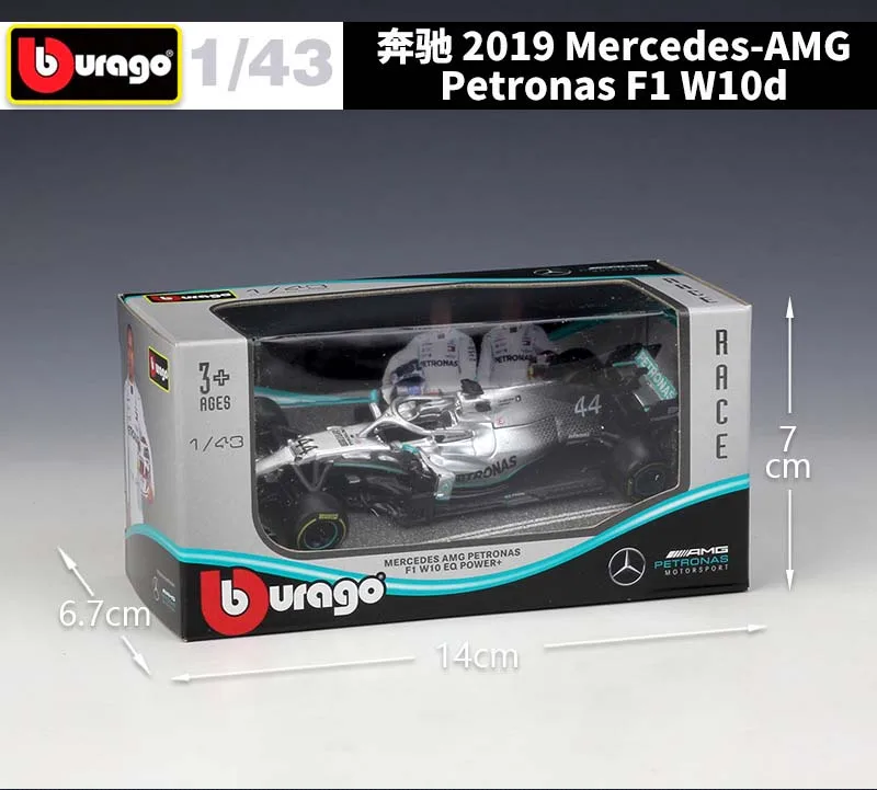 2021 Mercedes AMG Racing W12/W10 F1 Car Diecast 1:43 Scale Metal F1 Car Formulaa 1 Model Car Alloy Toy Car Collection Kid Gift