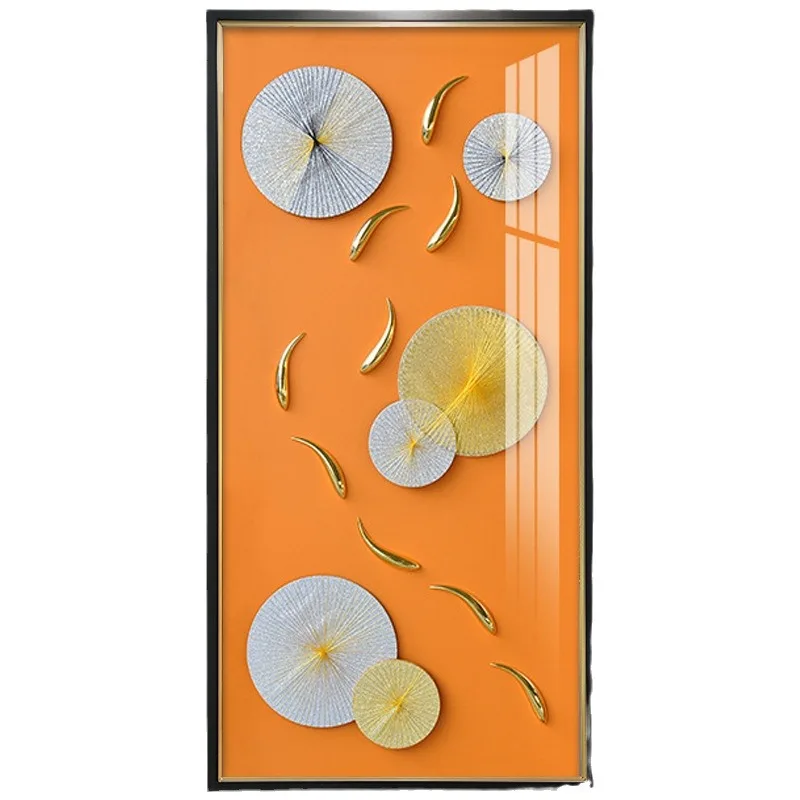 

Entrance entrance nine fish map decorative aisle corridor