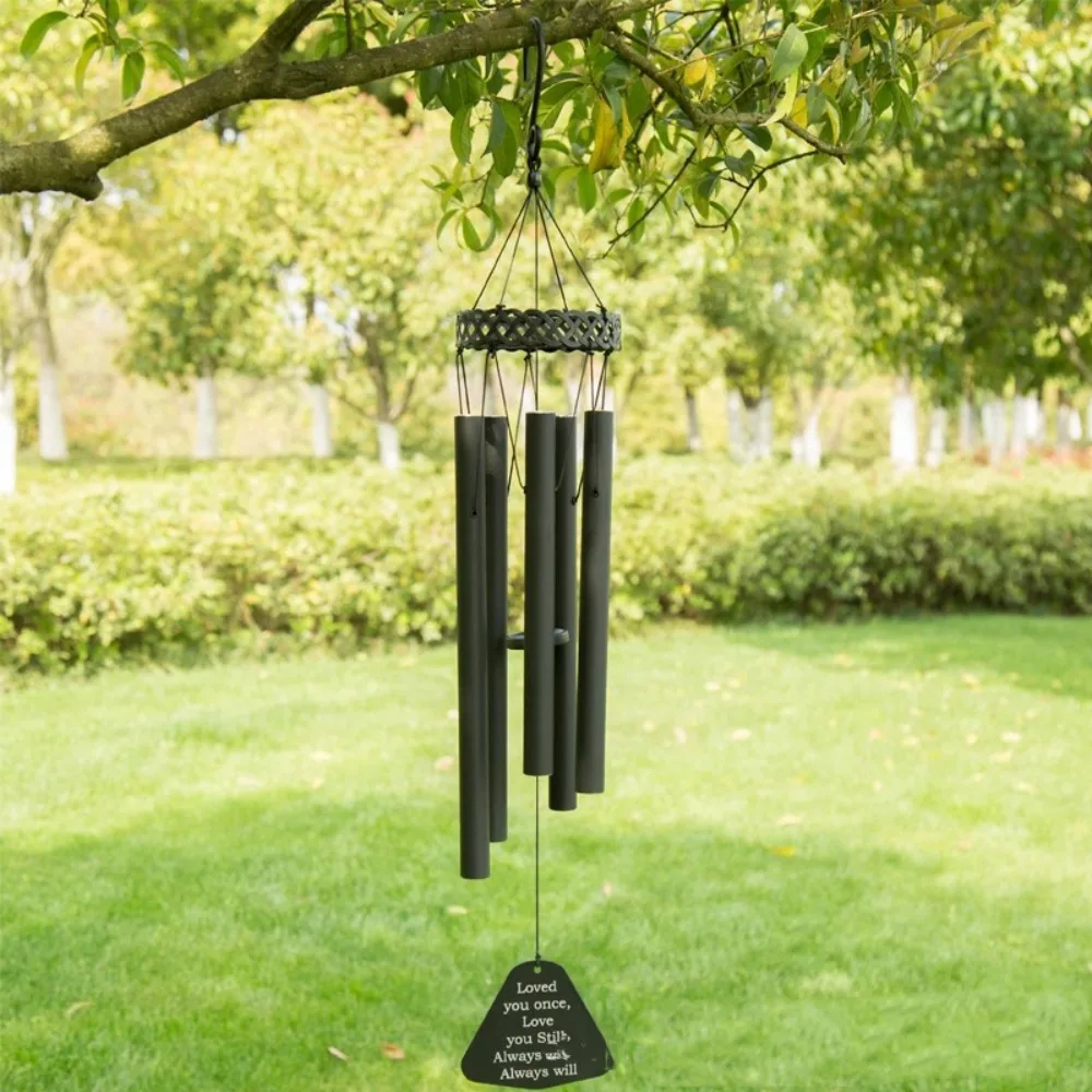 

Garden Decor Japanese Style Wind Chimes Retro Handcrafted Aluminum Tube Wind Bell Antique Metal Blessing Bell Zen Patio