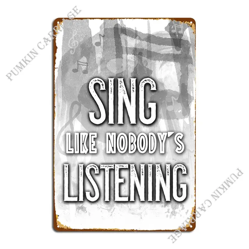 Reality Art Sing Metal Plaque Rusty Club Design Wall Mural Tin Sign Poster