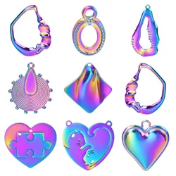 5Pcs/Lot New Style Creative Irregular Geometric Charms Pendant For Making Necklace Earrings Keychain Pendant Jewelry Accessories