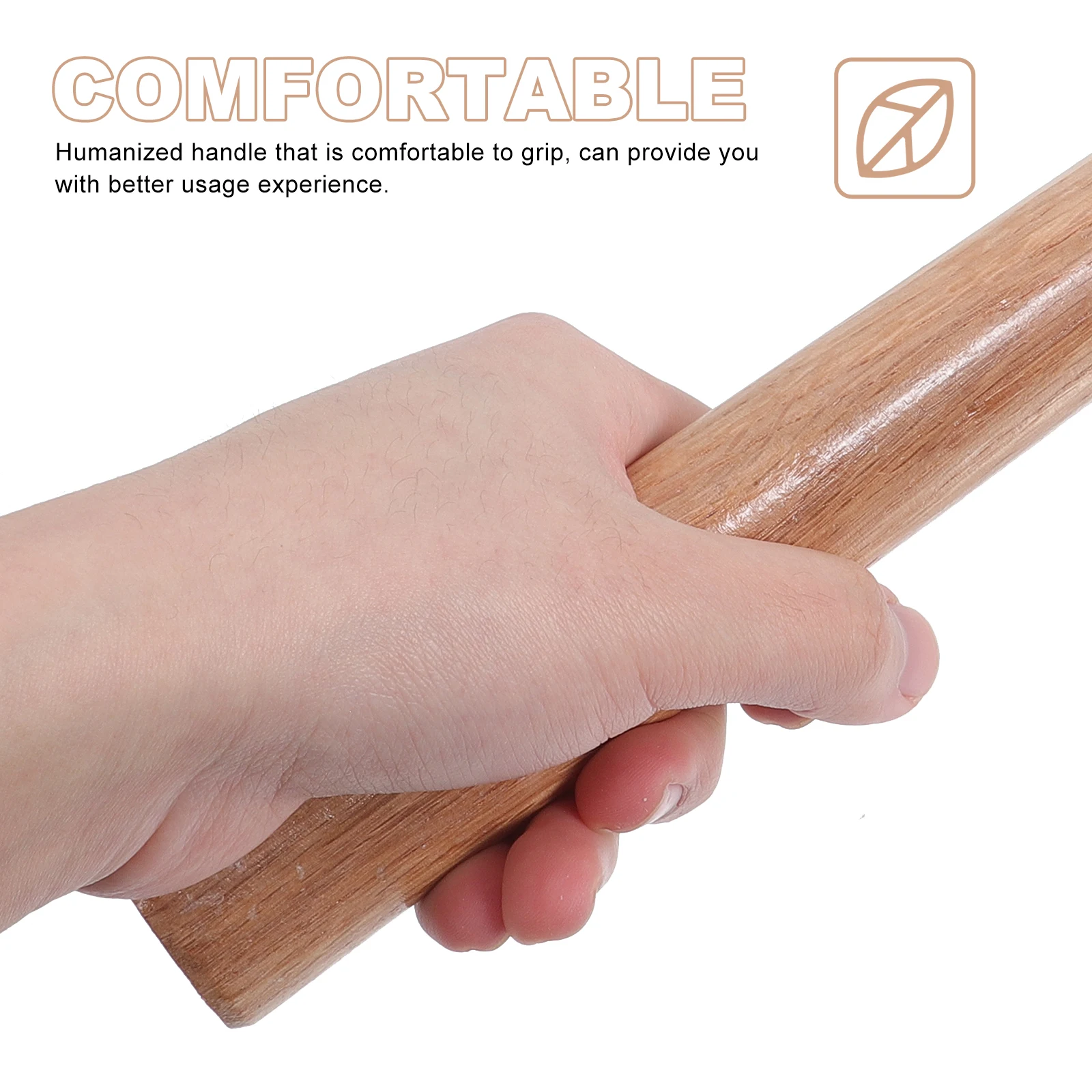 

Axe Handle Set Comfortable Grip with Wedge Outdoor Steel Camping Accessories Practical Replacement