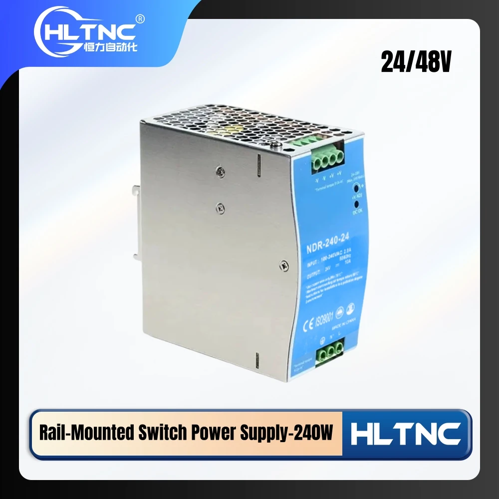 

Импульсный источник питания на DIN-рейку 240 Вт, 24 В/48 В, двойной выход для промышленной автоматизации