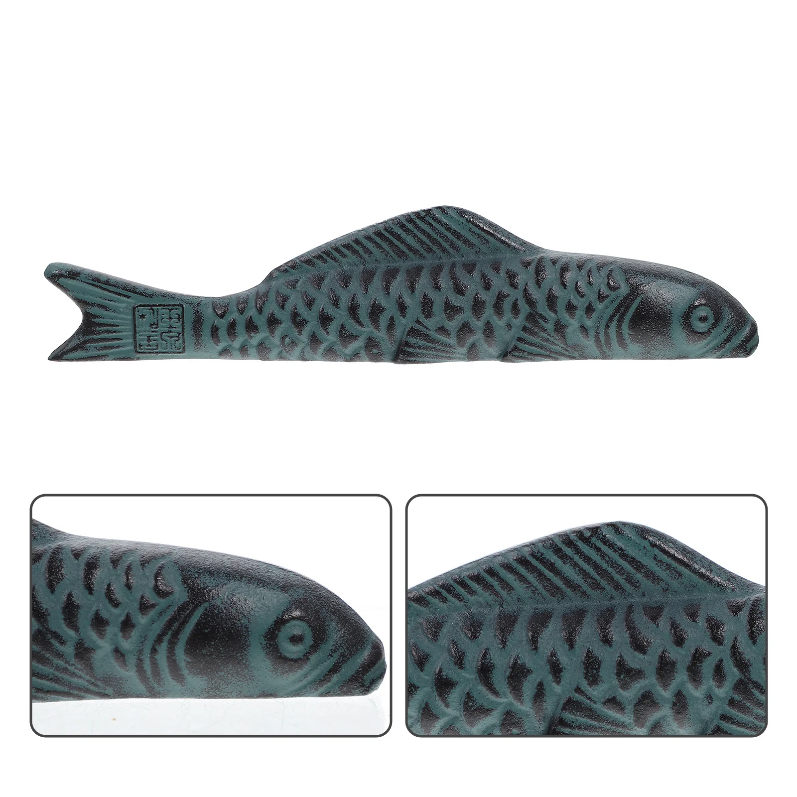 

Chinese Style Carp Shape Cast Iron Paper Weight Calligraphy Paperweight Decorative Desktop Paper Weight for Painting Calligraphy