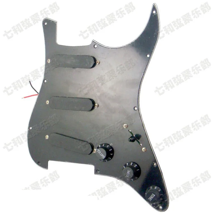 

Black 3S Electric Guitar Loaded Prewired Pickguard scratchplate Assembly With SSS closed style pickup