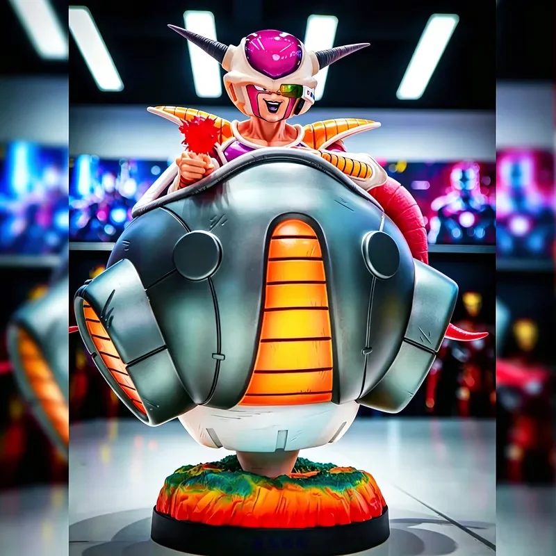 27cm JT Dragon Ball Statue Raumschiff-Pod Frieza Anime-Figur Erste Form Frieza Modell-Spielzeug mit Namek-Basis Sammlerstück Deko-Geschenke