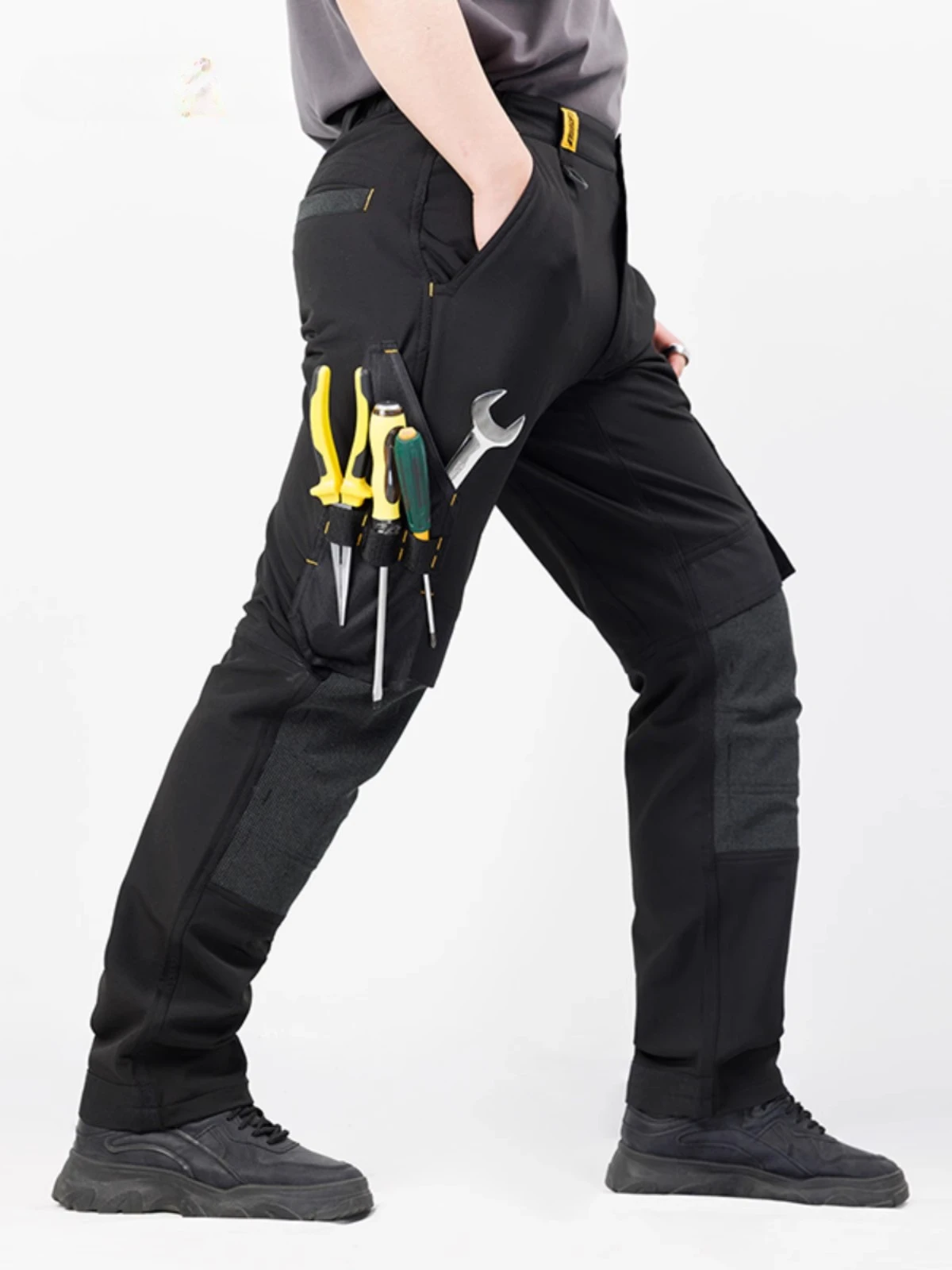 

Новые катионные эластичные комбинезоны, весенне-осенние износостойкие защитные инструменты для хранения, повседневные тактические рабочие брюки