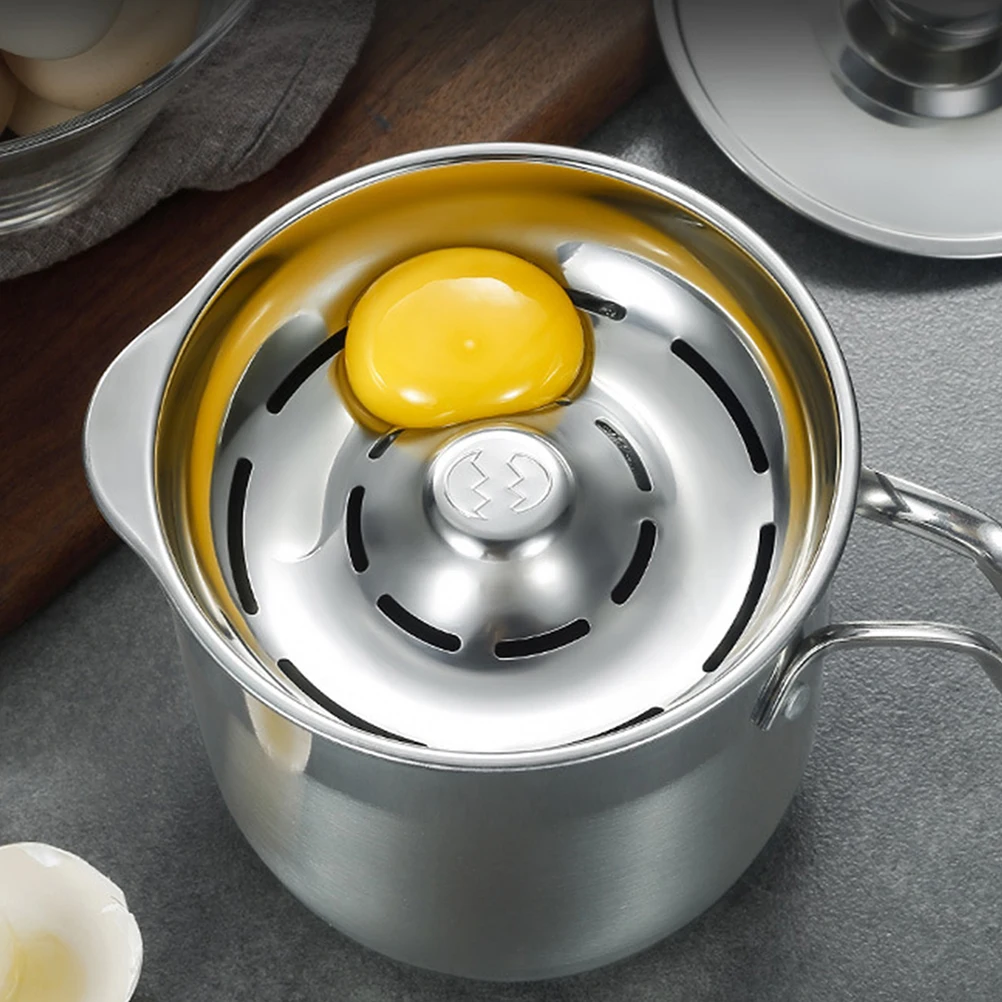 

White Separator Stainless Steel Yolk Divider Egg Yolk Splitter Strainer Extractor Filter Sieve Egg Dividing Bucket