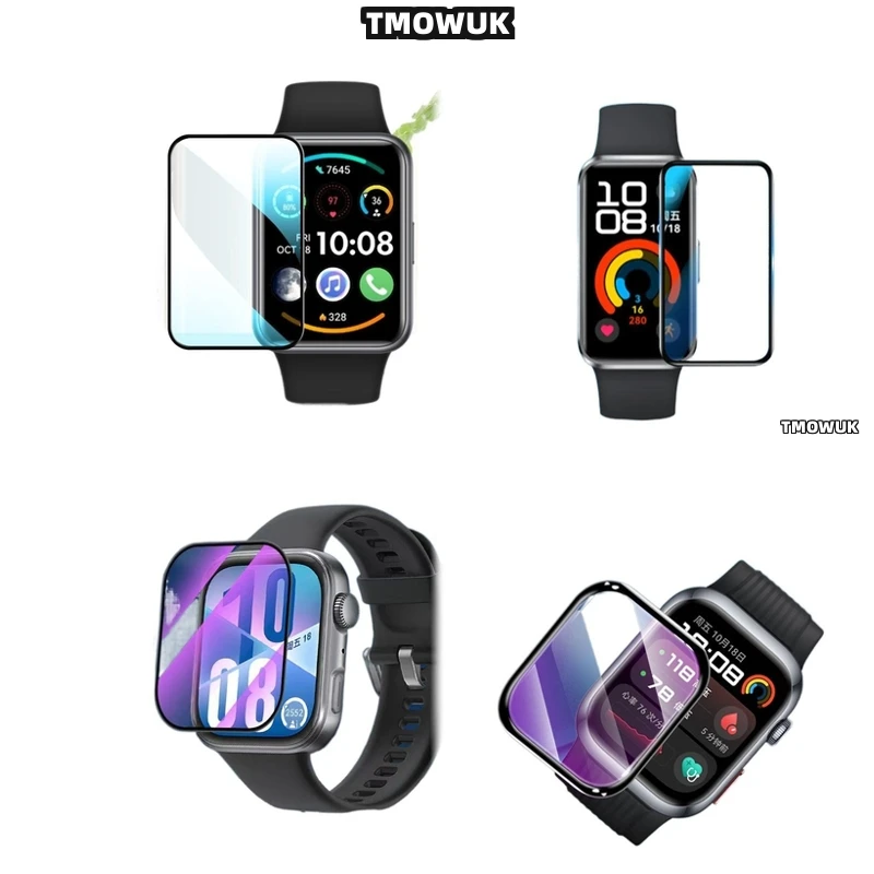 

For Huawei Band 6 7 8 9 10 B6 B7 Watch D2 Fit 3 4 Pro Special, Flexible 3D Curved Edge Film.