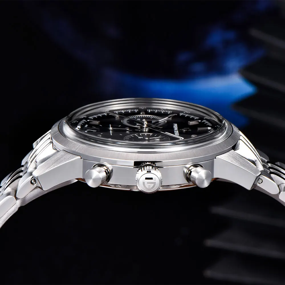 PAGANI DESIGN Men Quartz Watch VK63 Chronograph Stainless Steel Mens Wristwatch Top Brand Sapphire Glass Business Watch Man Gift view 4