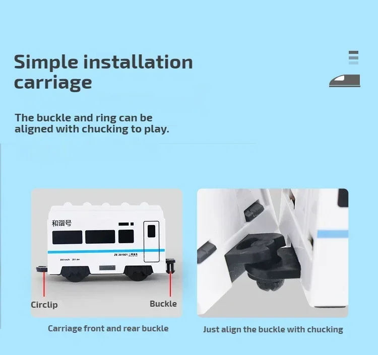 Позвольте детям испытать опыт имитации высокоскоростной железной дороги Электрический гармония Поезд без дистанционного управления автомобиль игрушки