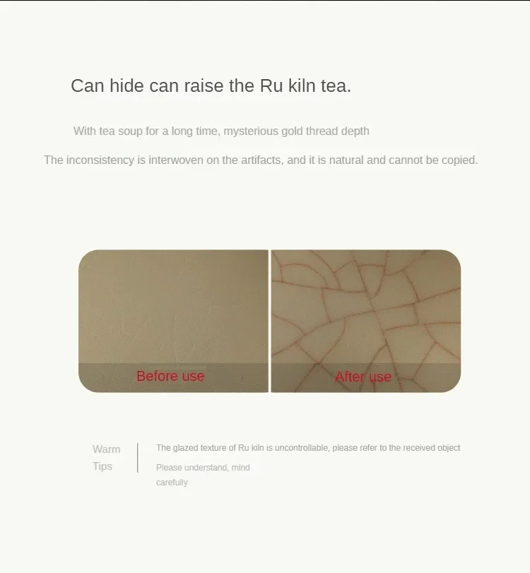 160ML Ru Kiln Landscape Porcelain Gaiwan Set For Tea Tureen Teaware Cup Chinese Yellow Ceramic Opening Tea Bowls Tea Ceremony 6