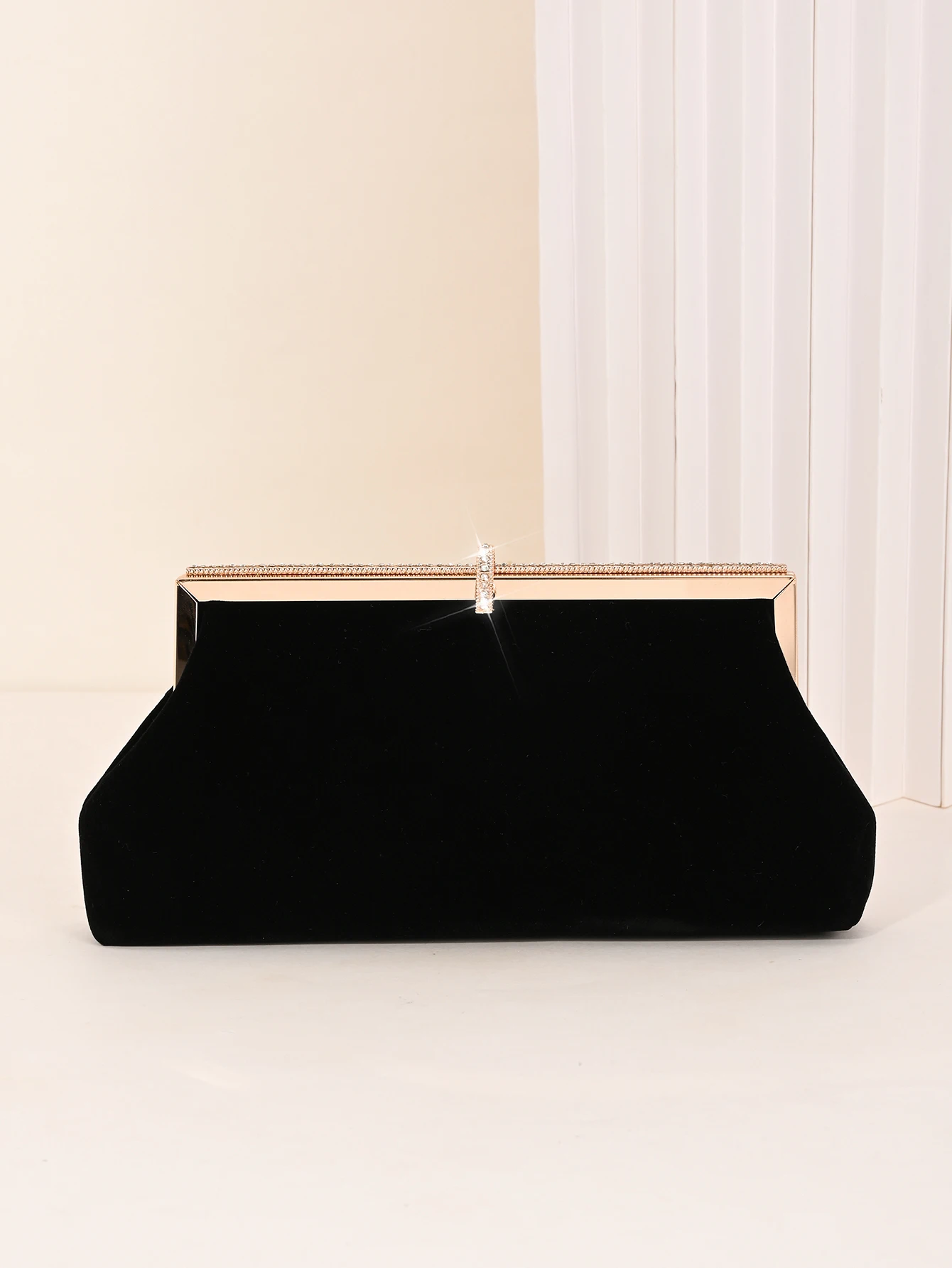 Retro-Samt-Abendtasche, funkelnde Strass-Clutch-Tasche, Fischhaken-Damentasche, Kleidertasche, passende Cheongsam-Tasche – Detail 5