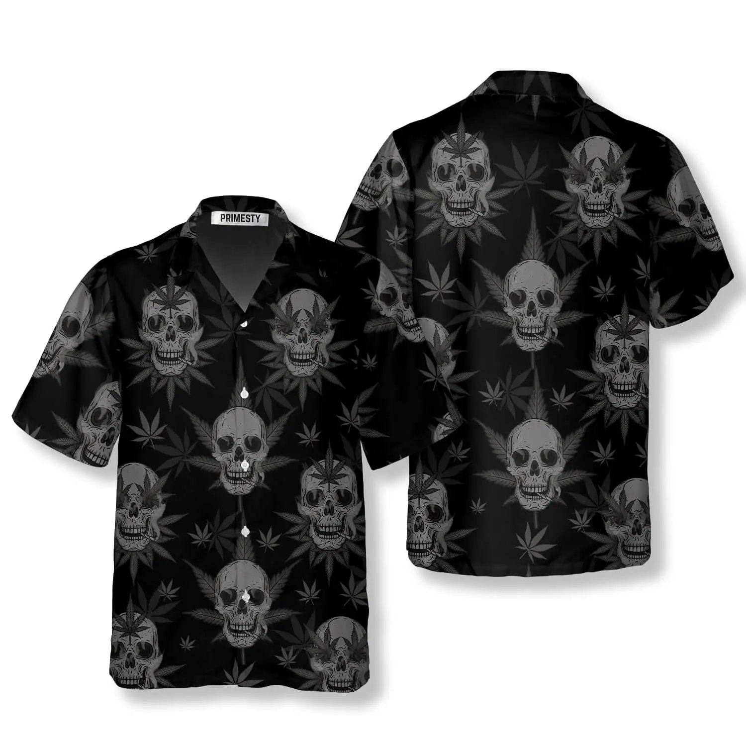 Tiki hot style 3D printed skull love black and white flame skull Hawaiian shirt men's shirt men's shirt short sleeve men's cloth