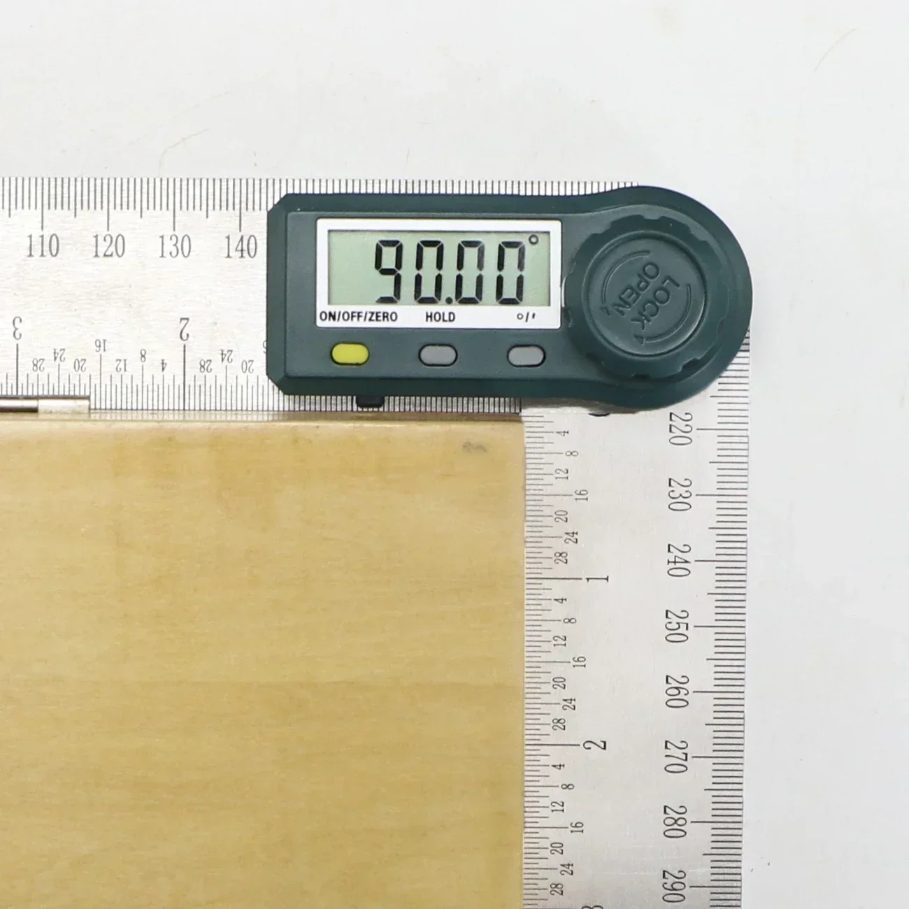 Régua Digital de Ângulo Tamanhos 200 mm Transferidor de Localizador de Ângulo para Medição de Marcenaria Aço Inoxidável