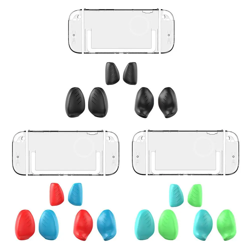 For Switch2 Host Split Crystal Transparent Shell NS 2 With Large Medium Small Grip Protective Shell PC Hard Cover Accessories