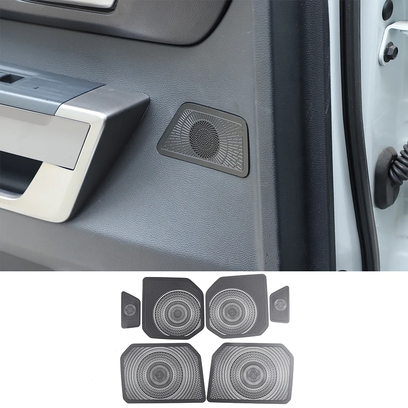 

For Toyota Tundra For Toyota Sequoia 2022 2023 Stainless Steel Black Car Door Speaker Mesh Cover Interior Accessories