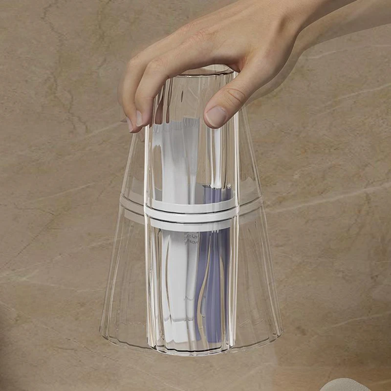 New Travel Portable Toothbrush Cup Bathroom Toothpaste Holder Storage Case Box Organizer Travel Toiletries Storage Cup - view 5