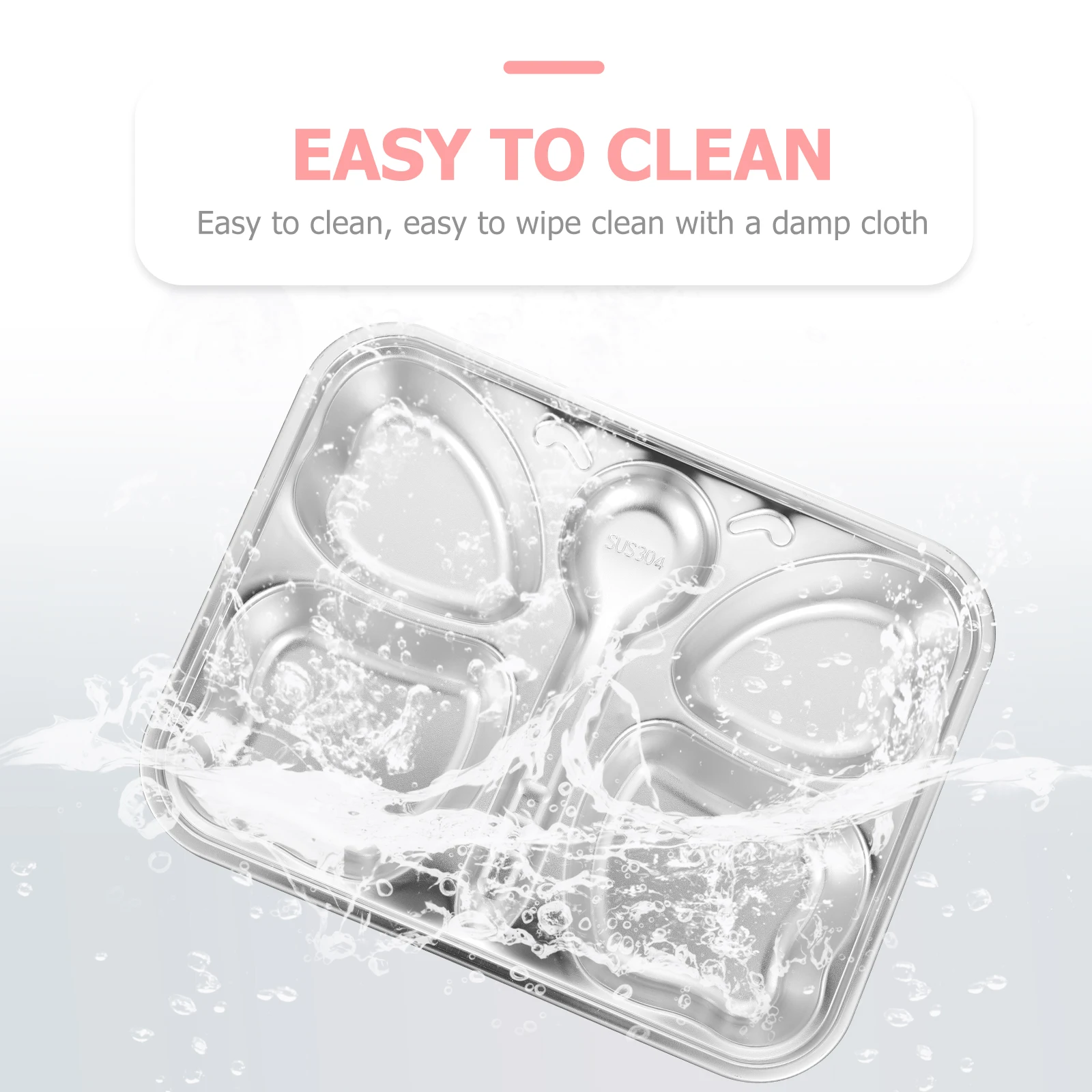 

Детские тарелки из нержавеющей стали, сетка, контейнер для перегородки еды, бытовая посуда, сервировка завтрака, детская серебряная разделенная еда