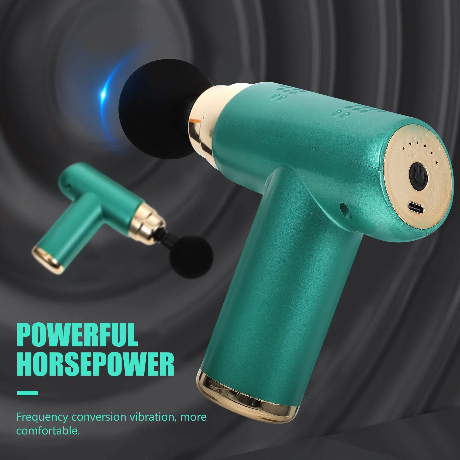 1 Set Mini Fascia Massager 6-Speed Adjustable Percussion Muscle For Body Recovery Portable Electric Massager Small