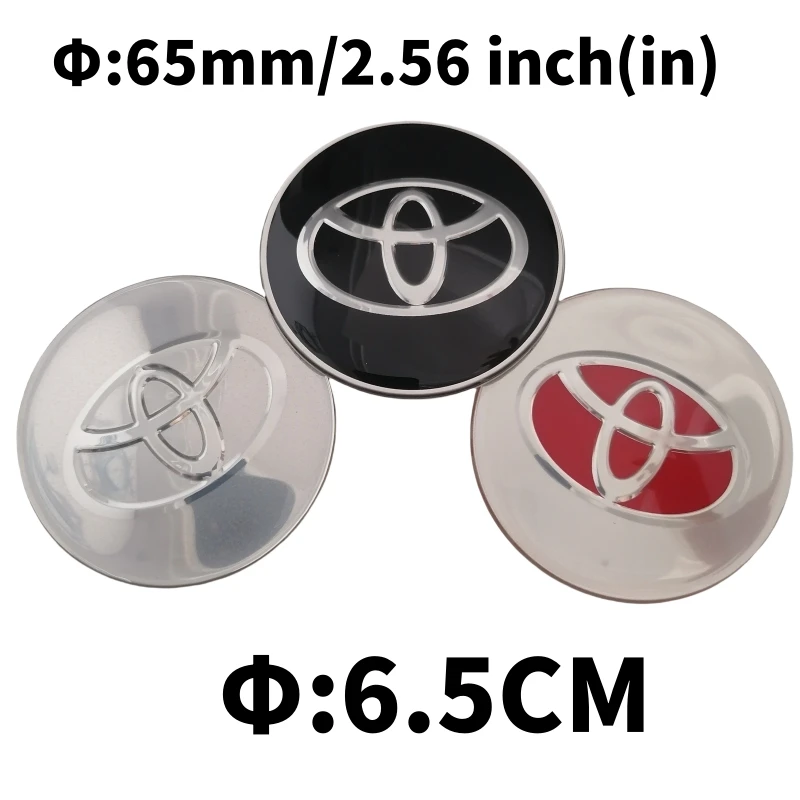 65mm Car Wheel Center Hub Caps Stickers For Toyota Camry Corolla Tundra Hilux Rav4 Land Cruiser Tacoma Accessories