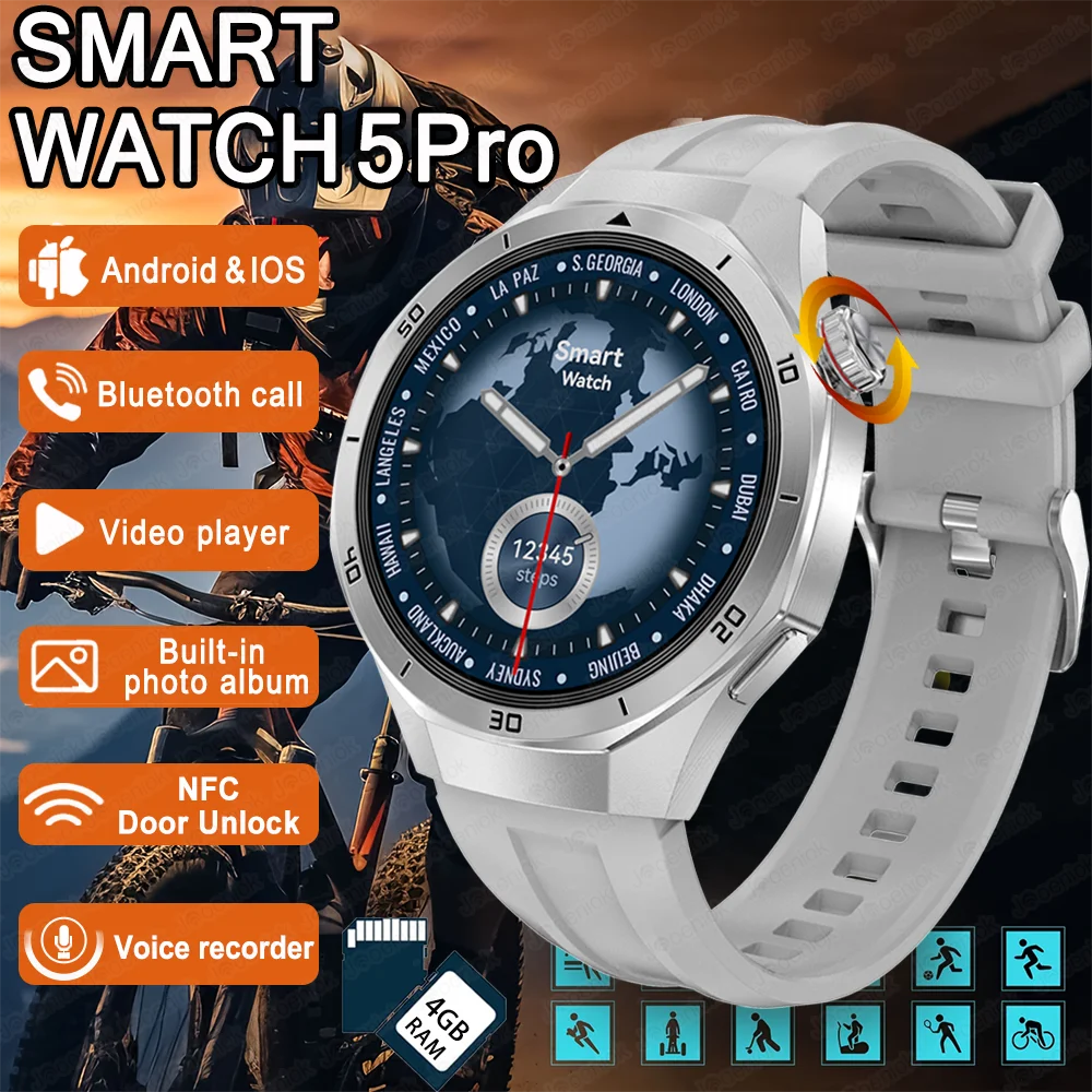 

2025 New Smart Watch Men 4GB Memory MP3/MP4 Video Playback Sound Recorder Heart Rate Sport Waterproof BT Call Sport Smartwatch
