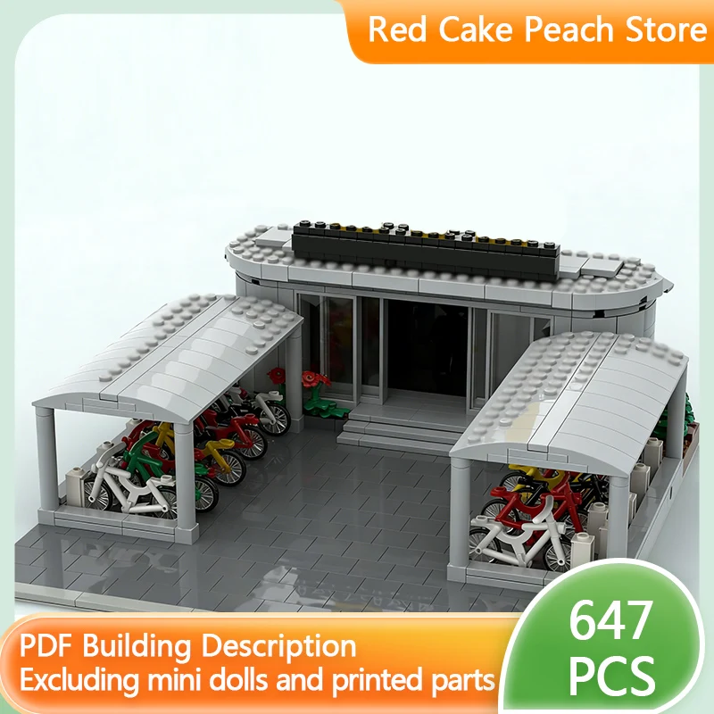 

Модель городской улицы MOC, конструктор из строительных блоков, голландская станция метро, модульная технология, детские праздничные подарки, игрушки для сборки, набор