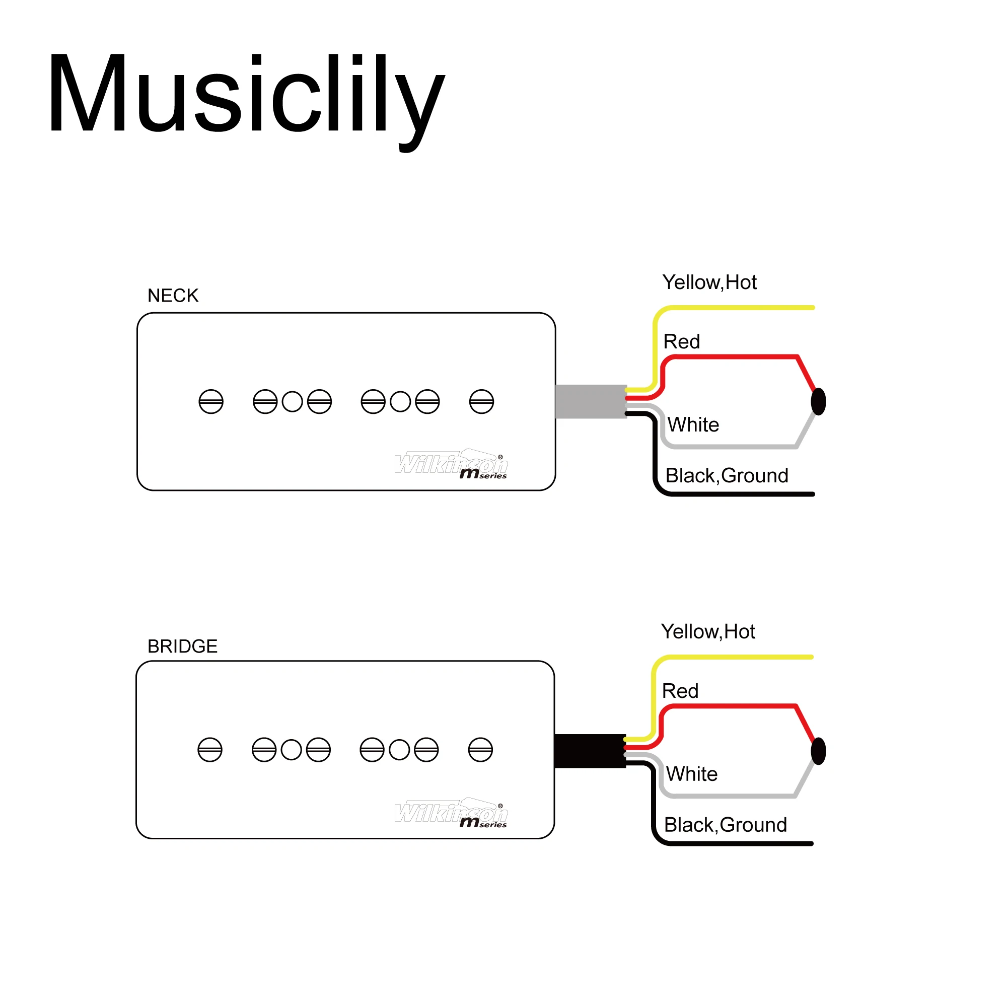 Wilkinson M Series Stacked P90 Soapbar Ceramic Humbucker Sized Single Coil Pickup Neck Bridge Pickup for SG LP Electric Guitar